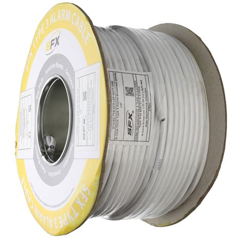 Alarm Security SCREENED TCCA Cable 8 Core White 100m