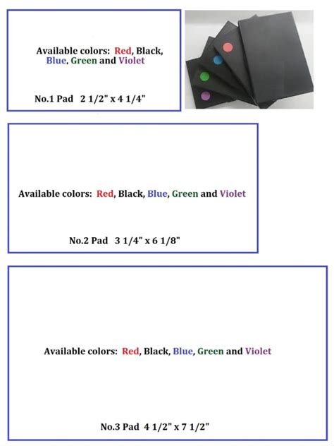 Stamp Pad Sizes Rodzinaindustries