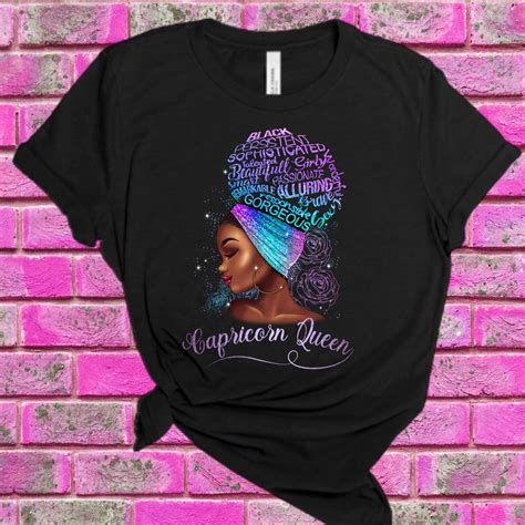 Capricorn Queen Birthday Shirt For Black Woman African American Queen