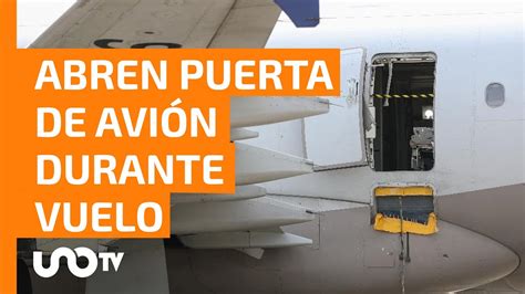 Terror En El Aire Pasajero Abre La Puerta De Emergencia De Avión En Pleno Vuelo Youtube