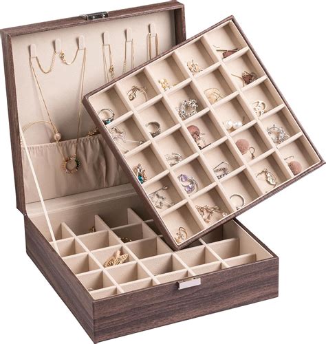 Amazon Frebeauty Earring Organizer Classic Jewelry Box 50 Slots