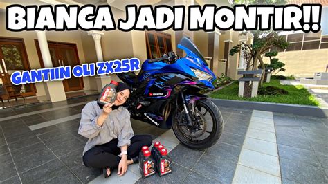 Bianca Cosplay Jadi Montir Gantiin Oli Zx R Indonesia Motovlog