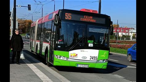 Solaris Urbino 18 III 2455 MPK Lublin Linia 55 Kierunek Felin Europark