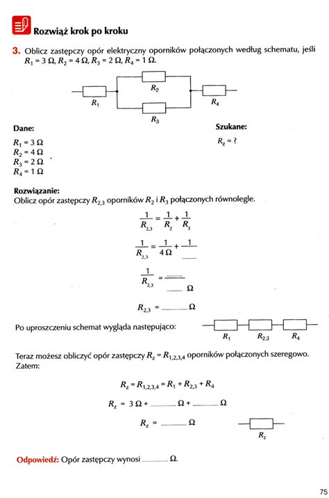 Oblicz Zast Pczy Op R Elektryczny Opornik W Po Czonych Wed Ug Schematu