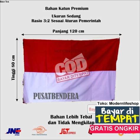 Promo Bisa Cod Dan Gratis Ongkir Bendera Merah Putih Katun X