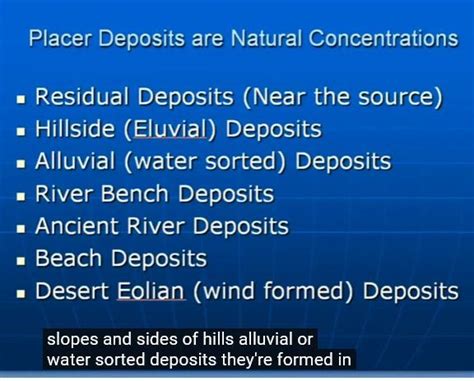 types of placer deposits in 2022 | Geology, Deposit, River