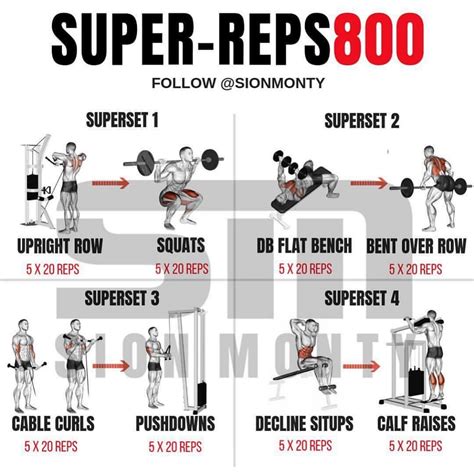 Super Reps By Sionmonty An Rep Full Body Superset Workout And