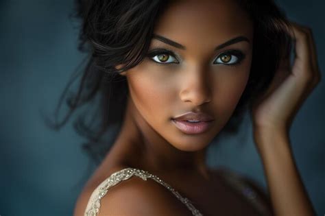 Premium Photo Alluring Portrait Of A Beautiful African American Woman