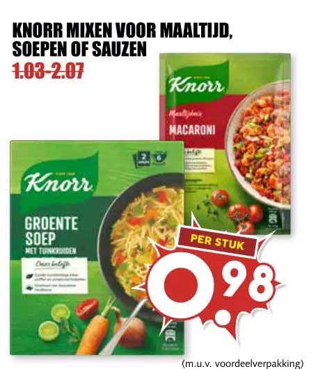 Knorr Mixen Voor Maaltijd Soepen Of Sauzen Aanbieding Bij MCD