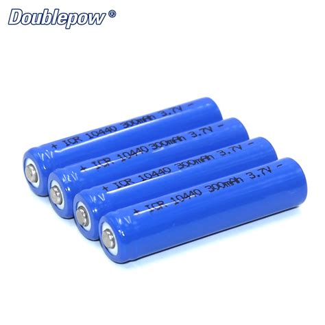 4pcs Lot FREE SHIPPING Hot Sale Doublepow DP 10440 300mA 3 7V Li Ion