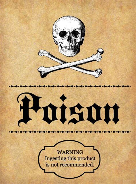 Halloween Poison Label Printable Halloween Apothecary Labels