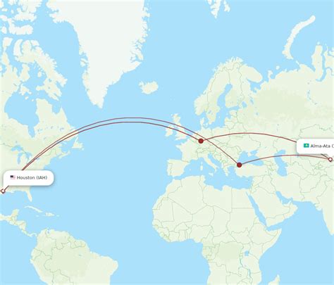 All Flight Routes From Almaty To Houston ALA To IAH Flight Routes