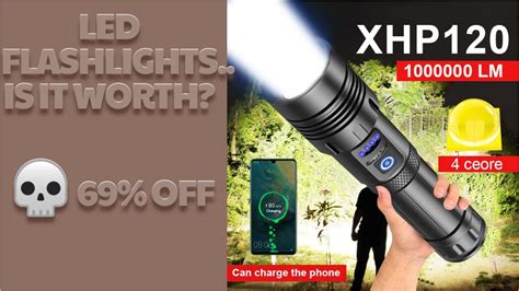 SUPER XHP120 POWERFUL LED FLASHLIGHT XHP90 HIGH POWER TORCH LIGHT