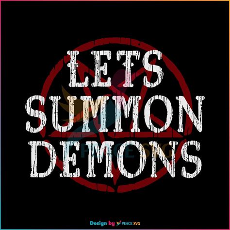 Let S Summon Demons SVG Summon The Devil SVG Clipart PeaceSVG