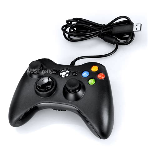Black Xbox 360 Wired Controller For Windows And Xbox 360 Console Pc Usb