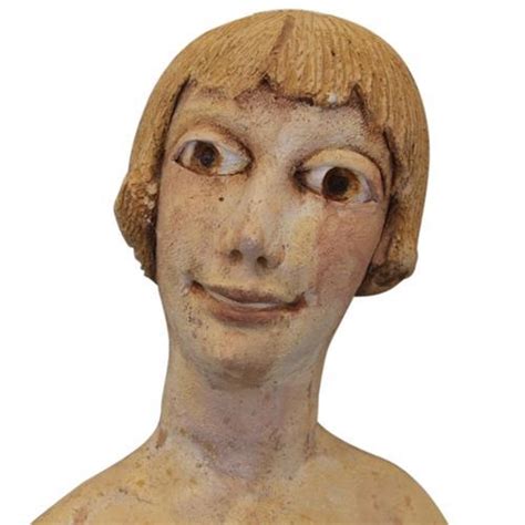 Lot Els Houwen Standing Female Nude Pottery Sculpture