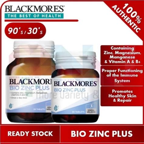 Blackmores Bio Zinc Plus 30s90s Lazada