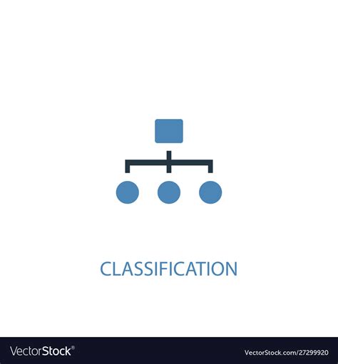 Classification Concept 2 Colored Icon Simple Blue Vector Image