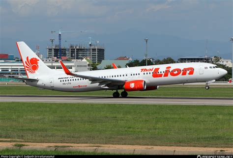 HS LTU Thai Lion Air Boeing 737 9GPER WL Photo By Sudpoth