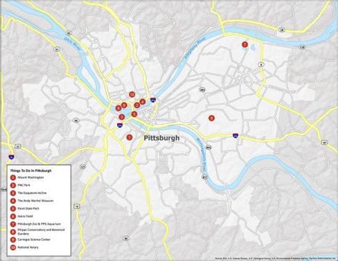 Pittsburgh Map, Pennsylvania - GIS Geography