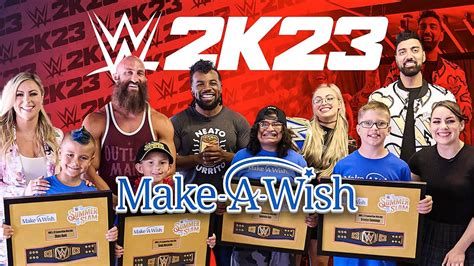 Make A Wish Kids Play Wwe 2k23 With Wwe Superstars Youtube