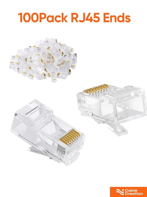 Buy Pack Cat Rj Ends Cablecreation Cat Connector Cat Cat E