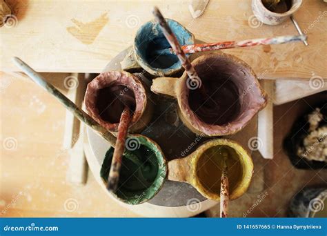 Paints for Painting Clay in Jars Stock Image - Image of color, painting: 141657665