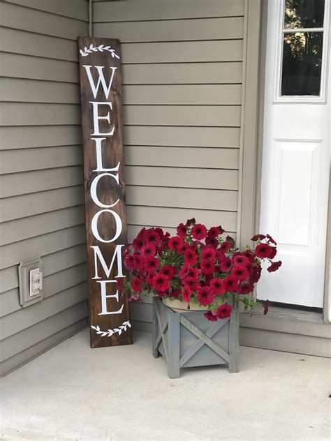 Large Welcome Porch Sign Hello Spring Spring Porch Decor Welcome