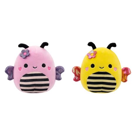 Squishmallows Yellow And Pink Bumblebee Valentine S Plush Duo Shop Plush Toys At H E B