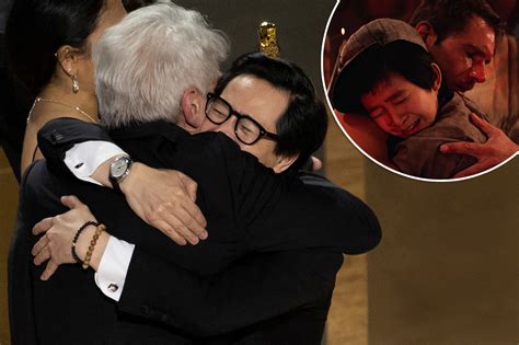 Ke Huy Quan Harrison Ford Hug It Out At Oscars Decades After