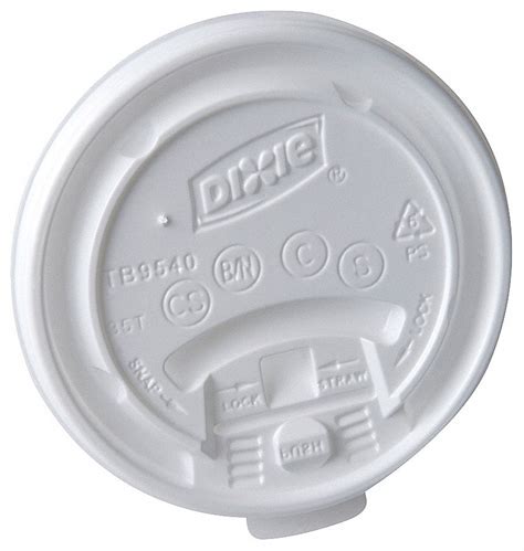 Fl Oz Plastic Flat Lock Back Tear Tab Hot Cup Lid White PK Grainger