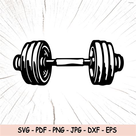 Barbell Svg Workout Svg Weight Lifting Svg Gym Silhouette Workout Silhouette Fitness