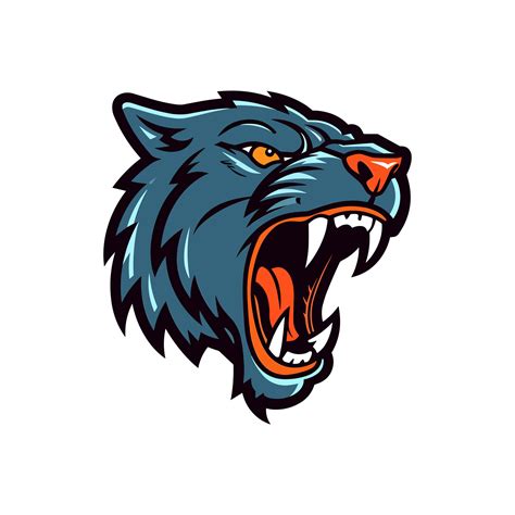 Howling Panther Head Vector Clip Art Illustration 25918987 Vector Art