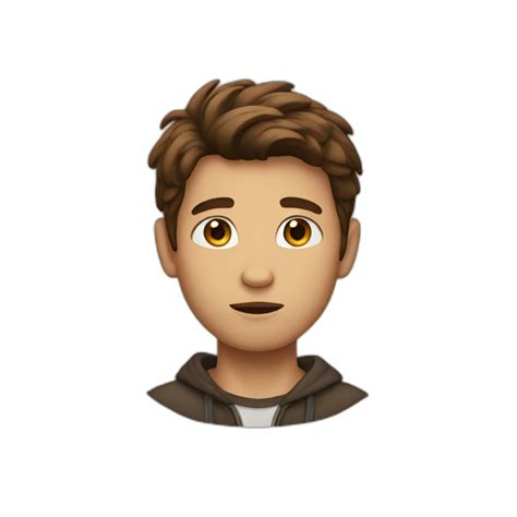 Mysterious Boy Brown Hair Emoji Create And Combine New Emojis