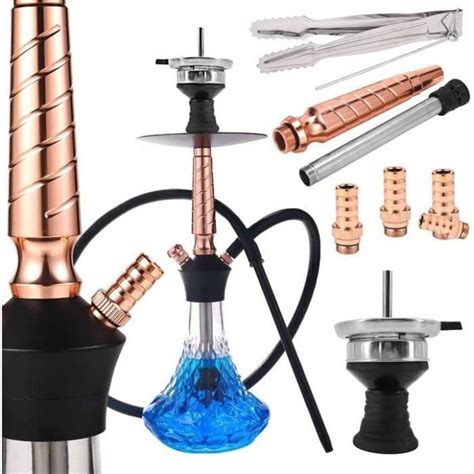 Narguilé 45cm Chicha Kit Complet Shisha Aluminium Hookah Ensemble