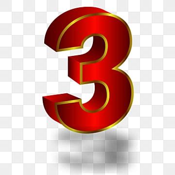 Number 3 Logo 3d