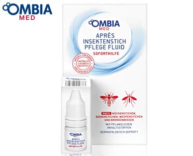 OMBIA MED Après Insektenstich Pflege Fluid oder Gel Aldi Süd