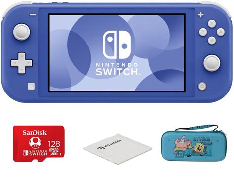 Игровая приставка Nintendo Switch Lite Blue набор аксессуаров подарочный сертификат купить