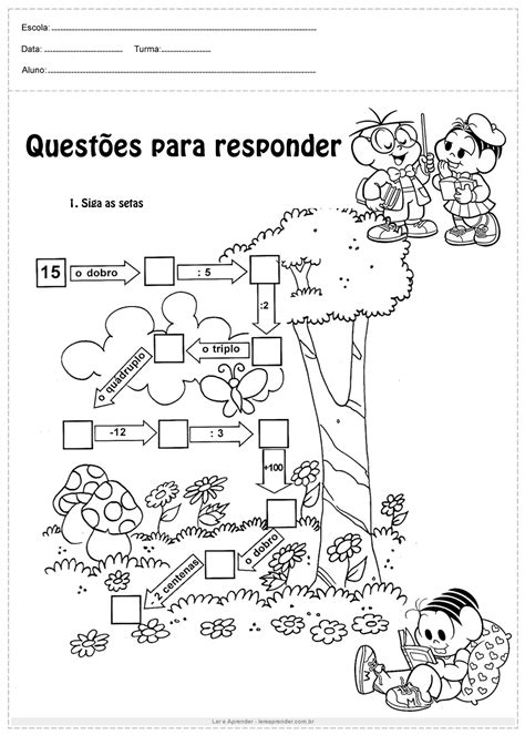 Atividade Para Responder - Atividade de matemática 2 ano questões para responder - Ler e Aprender