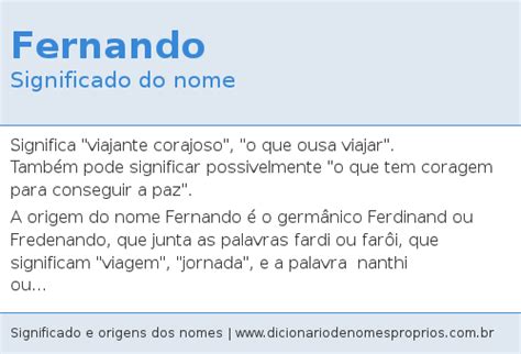 Significado Do Nome Fernando 🤔 Curiosidades 👀 Mensagens 👼