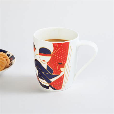 Buy Raisa Deck Of Cards Multicolour Printed Bone China Coffee Mug From