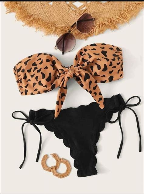 Chest Bandage Knot Wave Bikini Brazilian Micro Biquini Bathing
