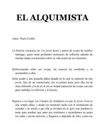 Resumen Del Alquimista Pdf Informacionpublica Svet Gob Gt