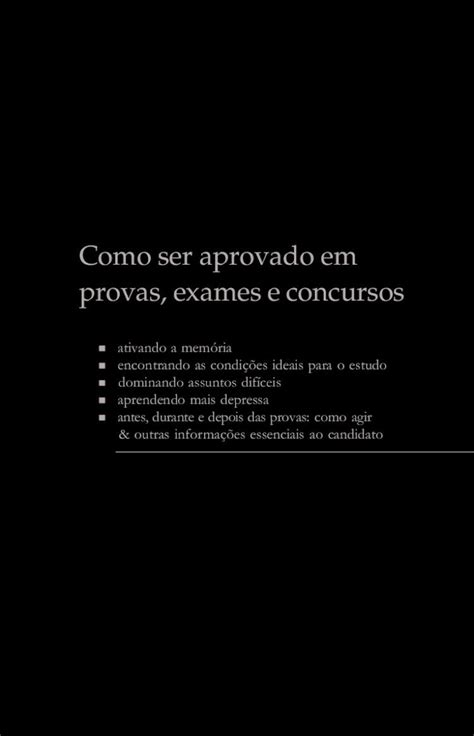 Pdf Apostila Como Ser Aprovado Em Provas Exames E Concursos