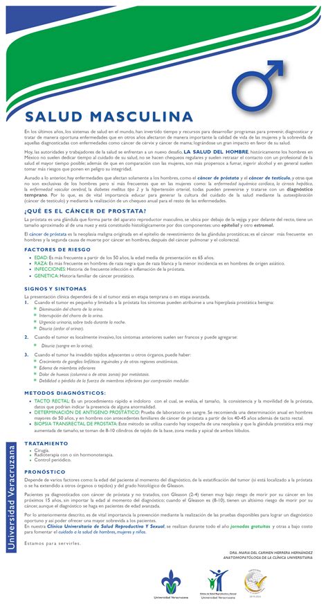 Cartel Salud Masculina Clínica Universitaria De Salud Reproductiva Y Sexual