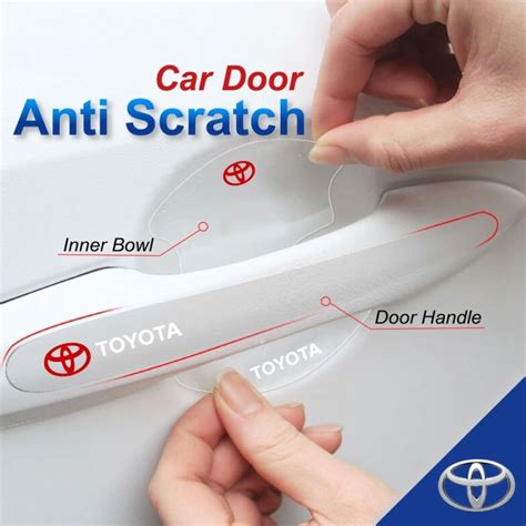 Pcs Set Toyota Car Door Handle Protector Cover Inner Bowl Anti Scratch