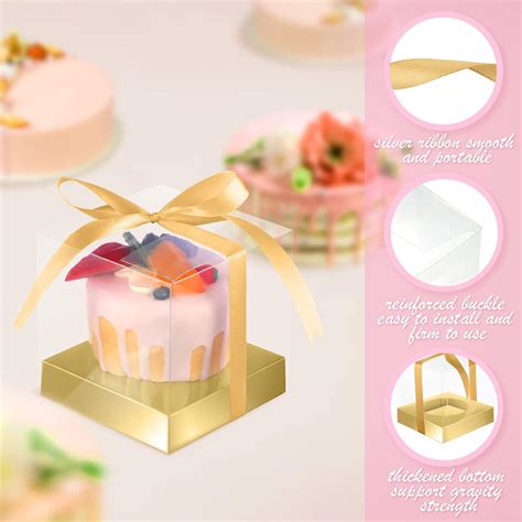 Thenshop Cajas Transparentes Para Cupcakes Contenedores