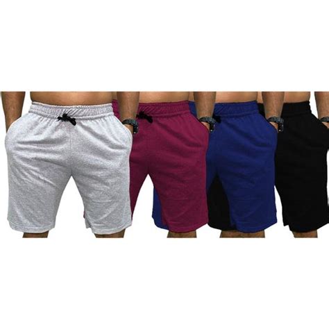 Kit Bermudas Moletom Short Bolso Treino Casual Cores B Sico