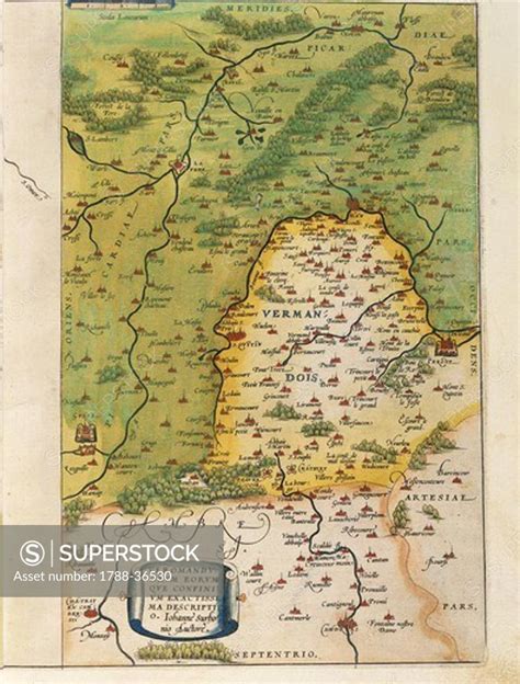 Cartography France Th Century Map Of Vermandois From Theatrum