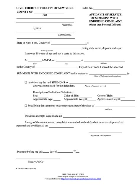 Affidavit Endorsed Complaint Complete With Ease AirSlate SignNow